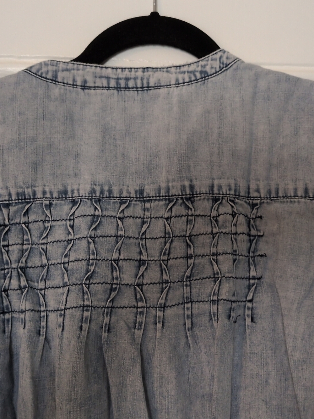 Tantrums Light Blue Washed Denim Tunic Blouse - Picture 4 of 7
